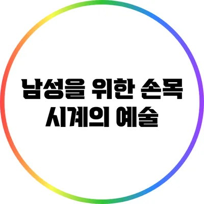 남성을 위한 손목 시계의 예술