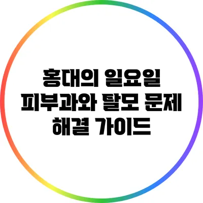 홍대의 일요일 피부과와 탈모 문제 해결 가이드