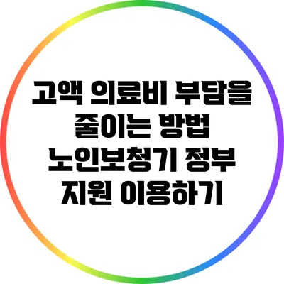 고액 의료비 부담을 줄이는 방법: 노인보청기 정부 지원 이용하기