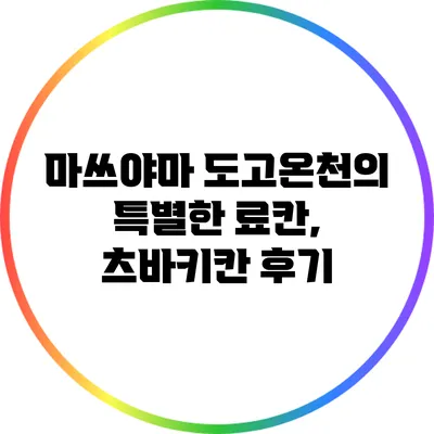 마쓰야마 도고온천의 특별한 료칸, 츠바키칸 후기