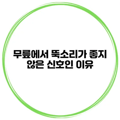 무릎에서 뚝소리가 좋지 않은 신호인 이유