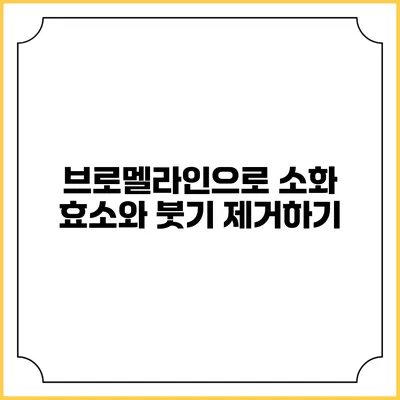 브로멜라인으로 소화 효소와 붓기 제거하기