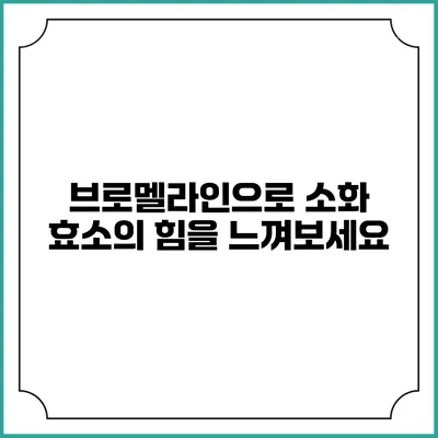 브로멜라인으로 소화 효소의 힘을 느껴보세요