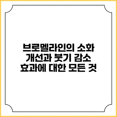 브로멜라인의 소화 개선과 붓기 감소 효과에 대한 모든 것