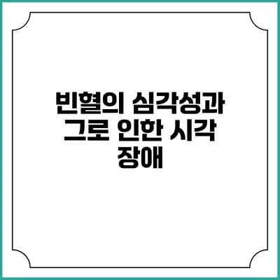 빈혈의 심각성과 그로 인한 시각 장애