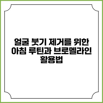 얼굴 붓기 제거를 위한 아침 루틴과 브로멜라인 활용법