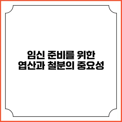 임신 준비를 위한 엽산과 철분의 중요성