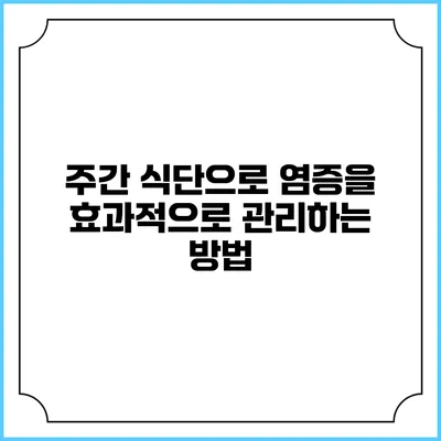 주간 식단으로 염증을 효과적으로 관리하는 방법