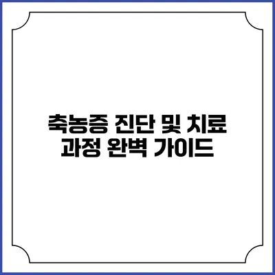 축농증 진단 및 치료 과정 완벽 가이드